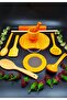 Wooden 11-Piece Kitchen Set with Rolling Pin, Rolling Knife, Rolling Knife Holder, Spoon, Ladle, Bamboo Cutting Board, Dowry Set - 2