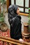 Ecozen Scarf Tn2105 Floral Pattern 07-Black-White - 4