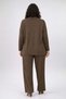 Plus Size Glitter Knitwear Set with Stones on the Sides Brown - 4