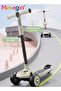 Foldable 3 Wheel Scooter with Windmill and Car Basket, Non-Slip Scooter with Light and Music, Kids K - 7