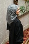 Ecozen Scarf Tn2106 Monogram 01-Smoked-Black - 4