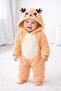 Sweet Hooded Deer Figured Plush Baby Romper - 2