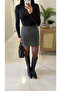 Okwe Gray Lined Glitter Skirt - 2
