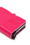 Fuchsia Leather Rfid Aluminum Dual Mechanism Card Holder and Wallet - 4