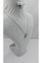 Silver Color-S Letter Necklace with Zircon Stone Steel Heart Detail - 6
