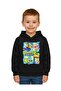 Unisex Spongebob Printed Children's Swaetshirt Hooded 3 Thread Raster - 2