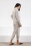 A.Beige Long Sleeve Half Turtleneck Zippered Cashmere Women's Knitwear Sweater - 6