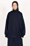 Zippered Oversized cardigan with pockets Hooded cardigan - 2