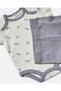 Baby Grey Set Of Grower, Bodysuit, Bib, Hat And Mittens - 5