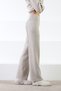 A.Bej Wide-Leg Cashmere High-Waist Stripe Detail Women's Knit Pants - 3