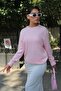 Pink Crew Neck Women's Knitwear Sweater Sh336 - 4