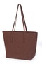 Women's Suede Handbag and Women's Shoulder Bag with Magnet Closure and Makeup Bag
