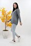 Baklava patterned knitwear tunic gray melange - 5
