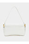 Women White Patent Baguette Bag - 2