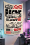 Gamer Wall Covering – Car Themed, High-Quality Fabric, Tapestry Wall Carpet