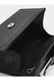 Black Floral Embellished Satchel Bag - 4