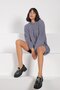 A.Gray Crew Neck Cashmere and Wool Blend Soft Textured Long Sleeve Women's Knitwear Sweater