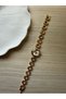 Retro Minimal Metal Cord Vintage Women's Wristwatch Gold Round