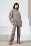 Mink Long Sleeve Turtleneck Ribbed Cashmere Women's Knitwear Sweater - 3