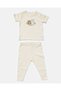 Baby Beige Set Of Grower, Bodysuit, Bib, Hat And Mittens - 2