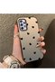 Samsung Galaxy A72 Compatible Silicone Edge Hard Back Anti-Fall Case Heart Patterns