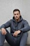 Men's Kangaroo Pocket Smoked Hooded Sweatshirt - 6