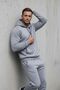 Men's Kangaroo Pocket Gray Hooded Sweatshirt - 4