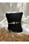 Pearlescent & Zircon Stone Detailed Steel Handcuff Bracelet - 3