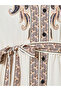 Women Printed Mini Dress with 3/4 Sleeves - 4