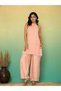 Women Longline Halter Neck Tunic and Pants Co-Ords - 3
