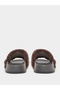 Women Brown Faux Fur Slides - 5