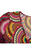 Women's Allover Printed V Neck Long Sleeve Mini Dress - 5