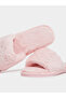 Solid Plush Flower Embellished Slippers - 3