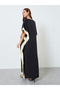 Women Maxi Dress with Contrast Trim - 5