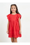 Girls Red Schiffli A-Line Mini Dress - 2