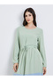 Women Color Block Belted Jalabiya - 2