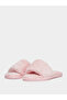 Solid Plush Flower Embellished Slippers - 2