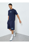 Men Minimal Print Oversized T-Shirt and Shorts Set