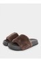 Women Brown Faux Fur Slides - 3