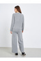 Women Grey Knit Top and Pants Co-Ords - 6