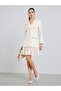 Women White Long Sleeves Blazer Mini Dress