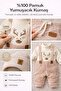 Baby Salopet Set 100% Cotton Deer Embroidered Strap Comfortable Fit Unisex - 2