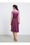 Women Ruched Ombre Look Sheath Midi Dress - 5