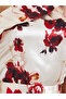 Women Floral Print One-Shoulder Sheath Midi Dress - 4