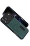 Mtxdpn Apple iPhone 17 Pro Leather Case with Sara Business Card (215038) - Green - 2