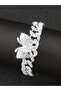 Rhinestone Butterfly Inlaid Bracelet - 2