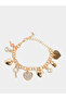Golden Heart and Key Charm Bracelet - 2