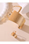 Set of 2 - Gold Irregular Open Bangle with Ring - 3