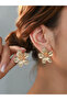 Gold Flower Stud Earrings