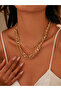 Set of 4 - Gold Chunky Chain Link Necklace - 2